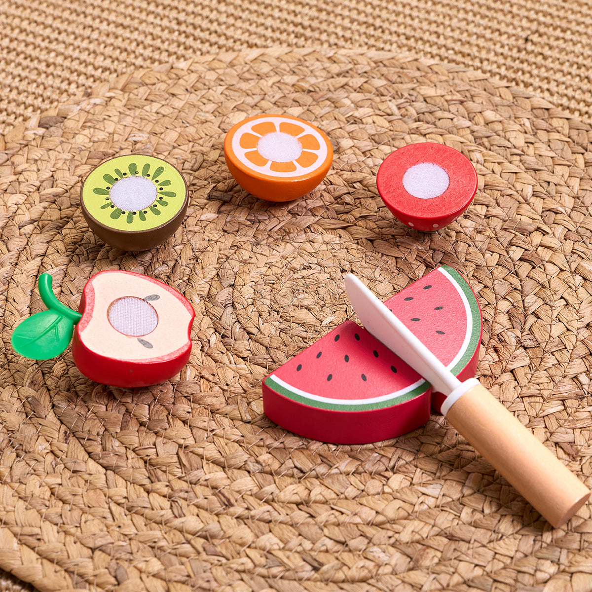 Tooky Toys Cutting Fruits kids wooden kitchen toy - view 3 | Marah Kids