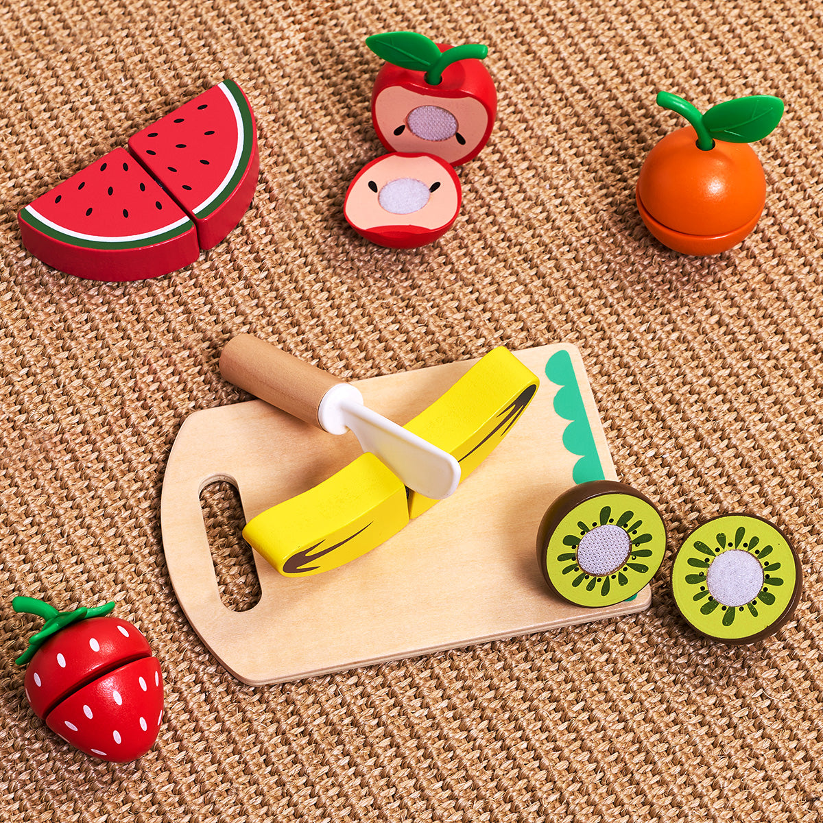 Tooky Toys Cutting Fruits wooden role play toy - view 4 | Marah Kids