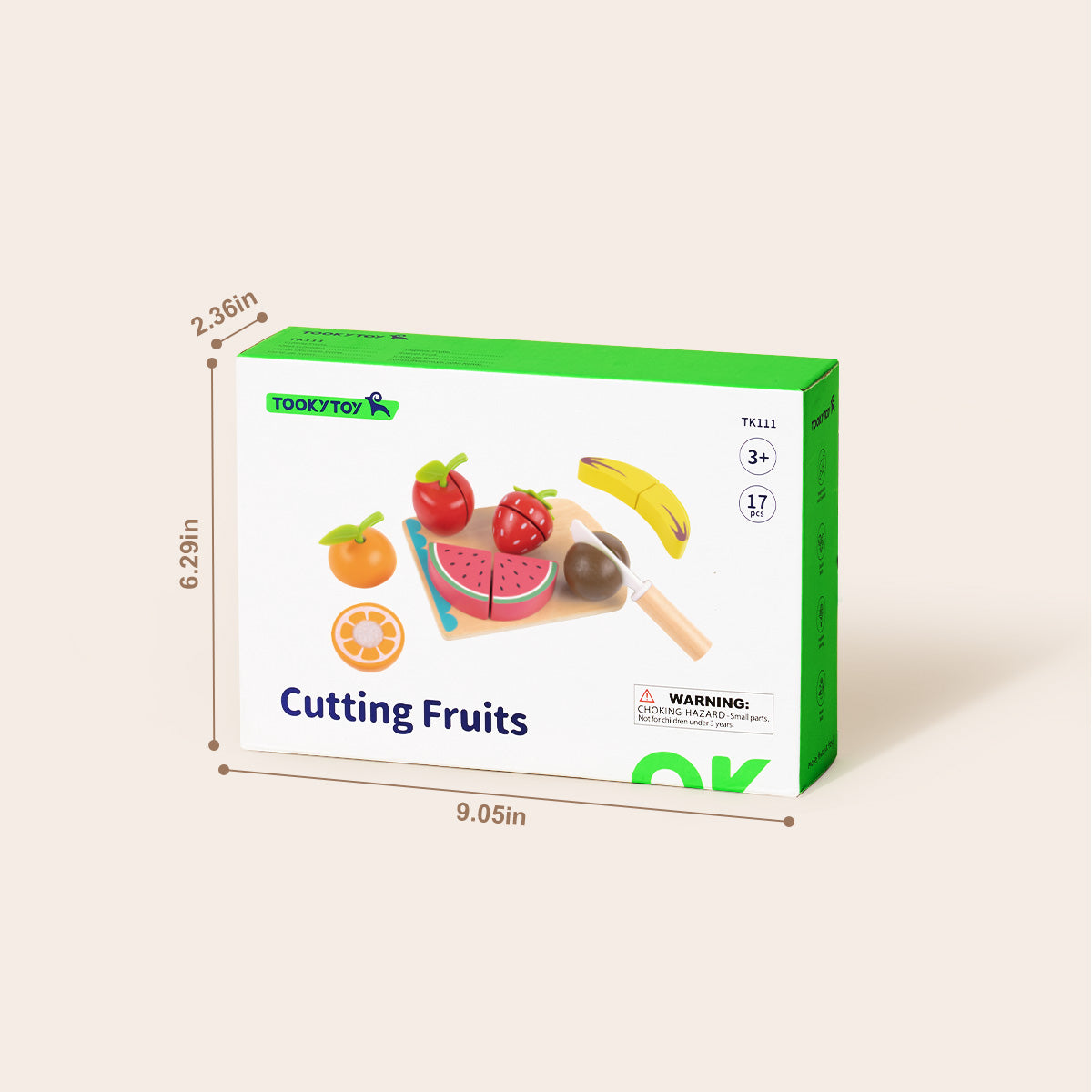 Tooky Toys Cutting Fruits wooden role play toy - view 8 | Marah Kids