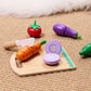 Tooky Toys Cutting Vegetables kids wooden kitchen toy - view 3 | Marah Kids
