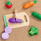 Tooky Toys Cutting Vegetables pretend play kitchen set - view 6 | Marah Kids