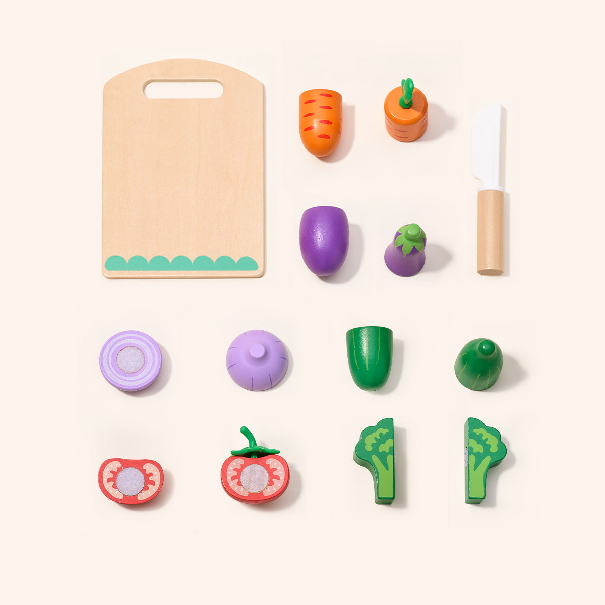 Tooky Toys Cutting Vegetables kids wooden kitchen toy - view 7 | Marah Kids