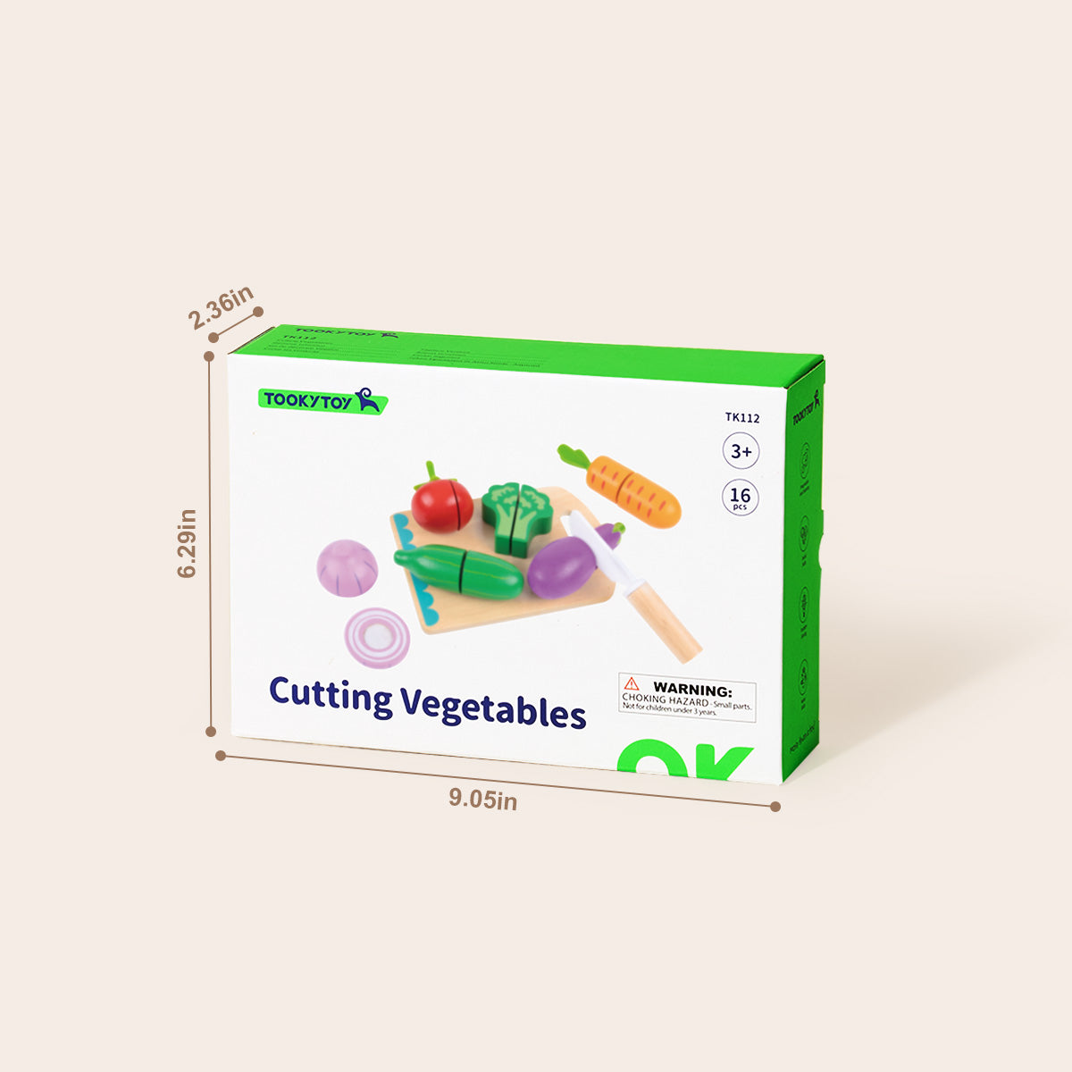 Tooky Toys Cutting Vegetables wooden role play toy - view 8 | Marah Kids