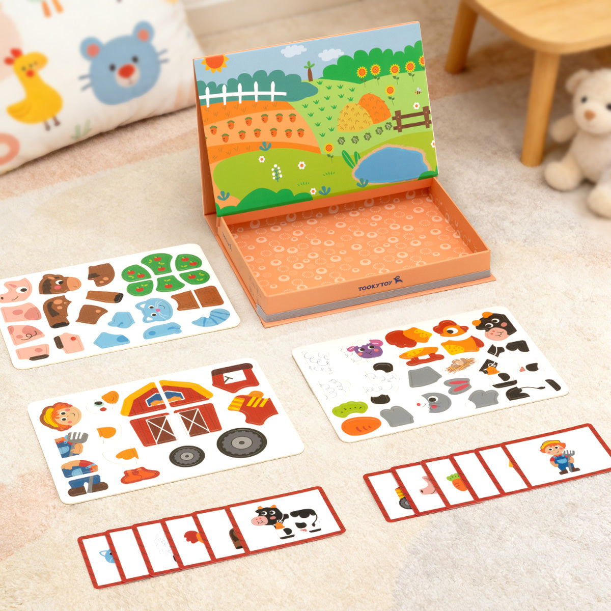 Tooky Toys Magnetic Box - Farm wooden skill-building toy - view 8 | Marah Kids
