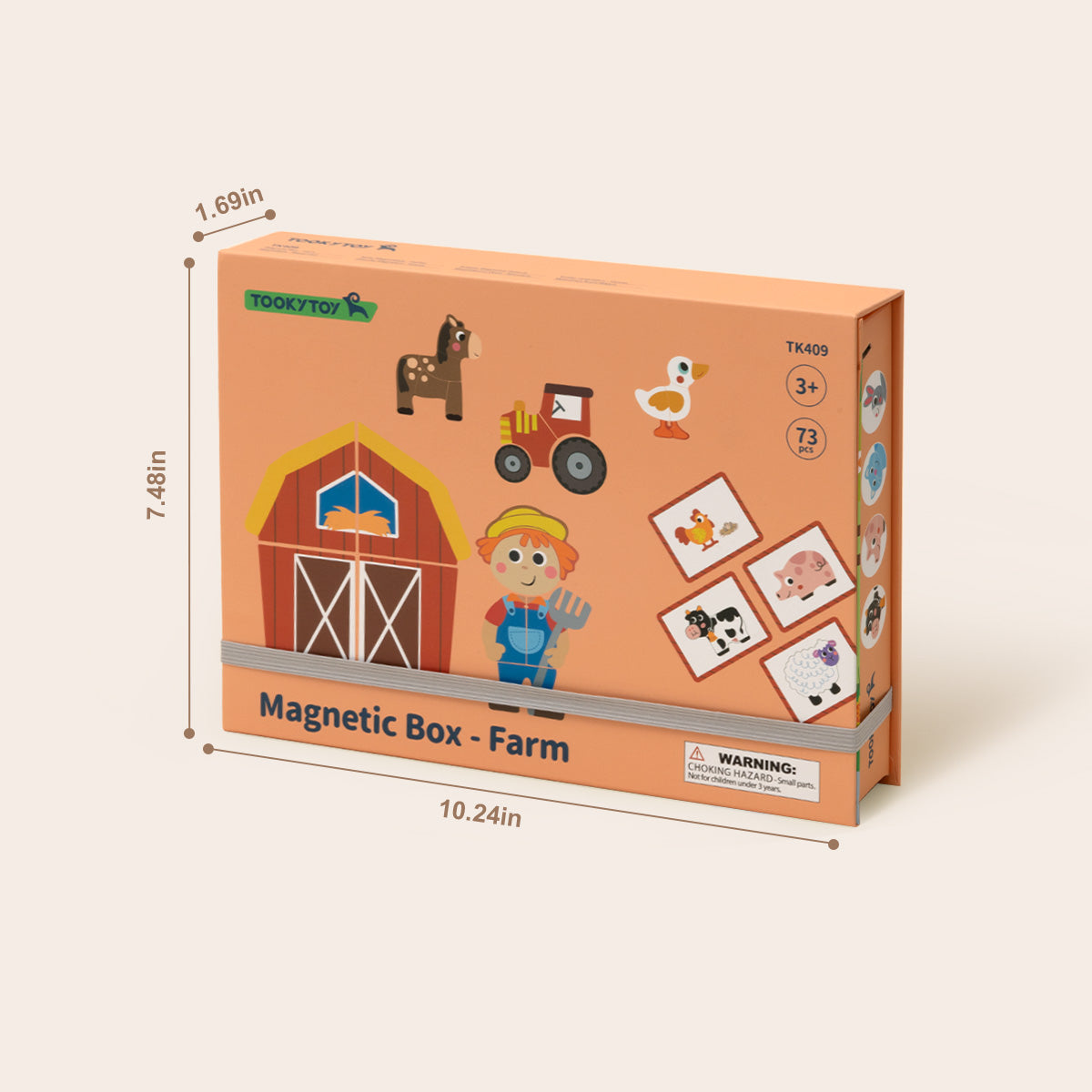 Tooky Toys Magnetic Box - Farm wooden activity toy - view 6 | Marah Kids
