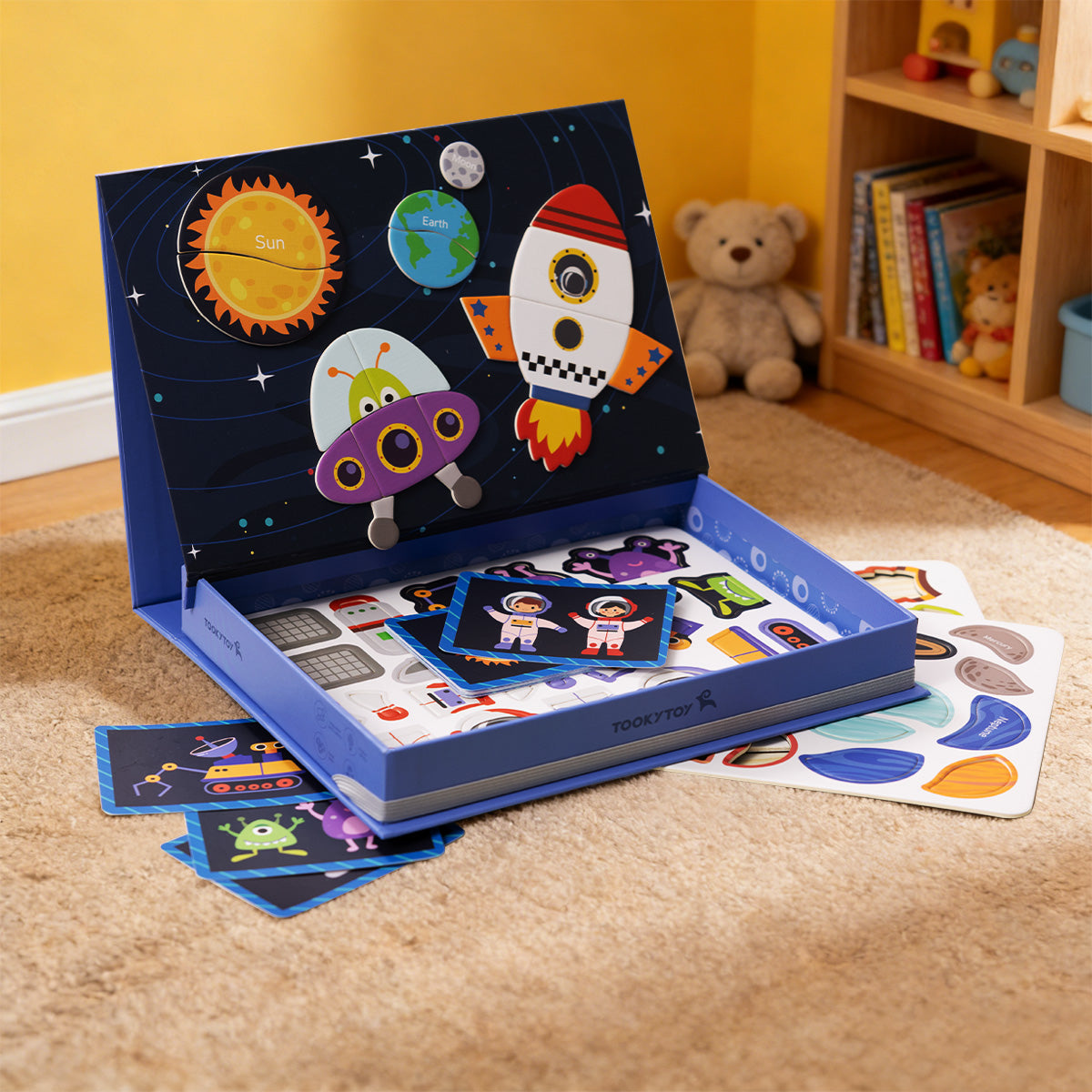 Tooky Toys Magnetic Box - Space educational wooden toy - view 5 | Marah Kids