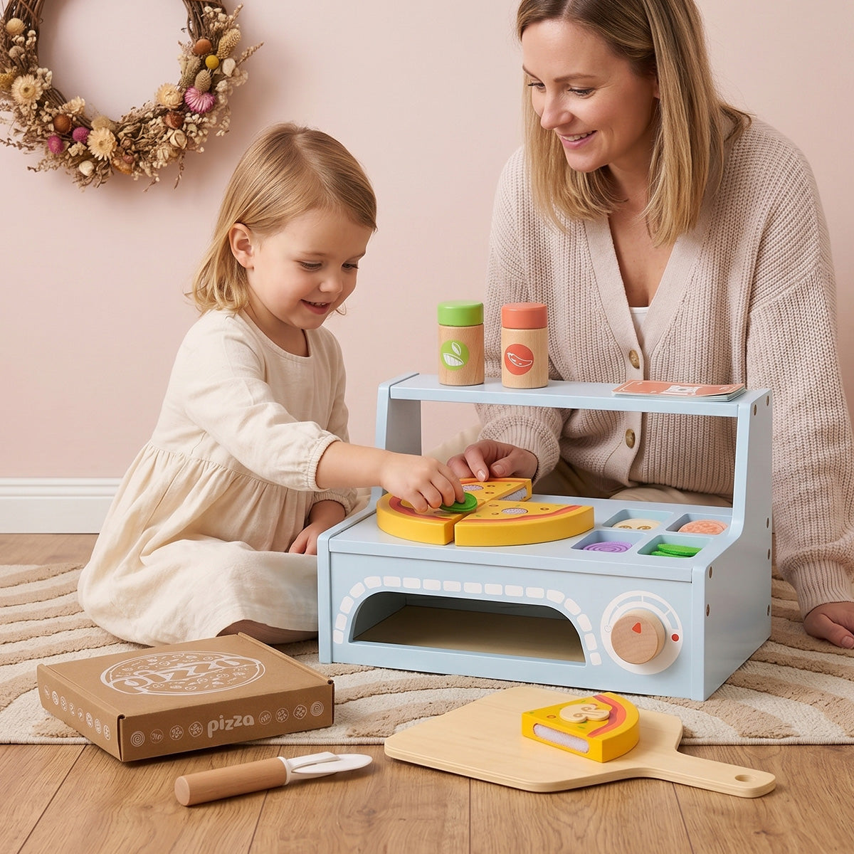 Tooky Toys Pizza Oven pretend play kitchen set - view 2 | Marah Kids