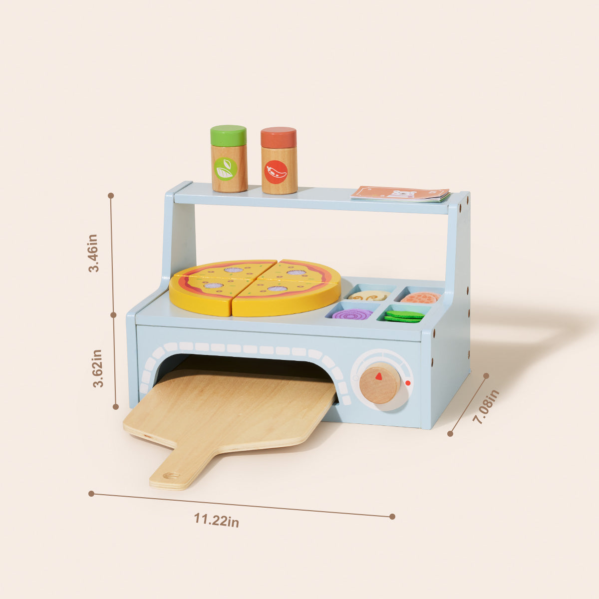Tooky Toys Pizza Oven kids wooden kitchen toy - view 3 | Marah Kids