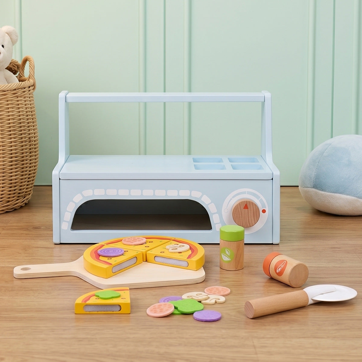 Tooky Toys Pizza Oven pretend play kitchen set - view 6 | Marah Kids