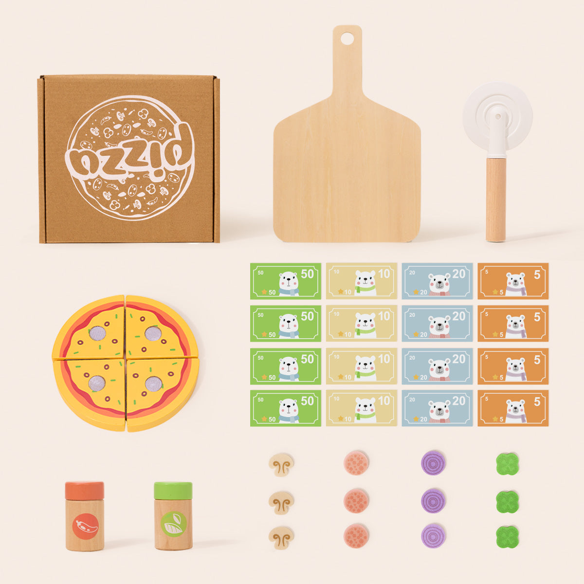 Tooky Toys Pizza Oven wooden role play toy - view 8 | Marah Kids
