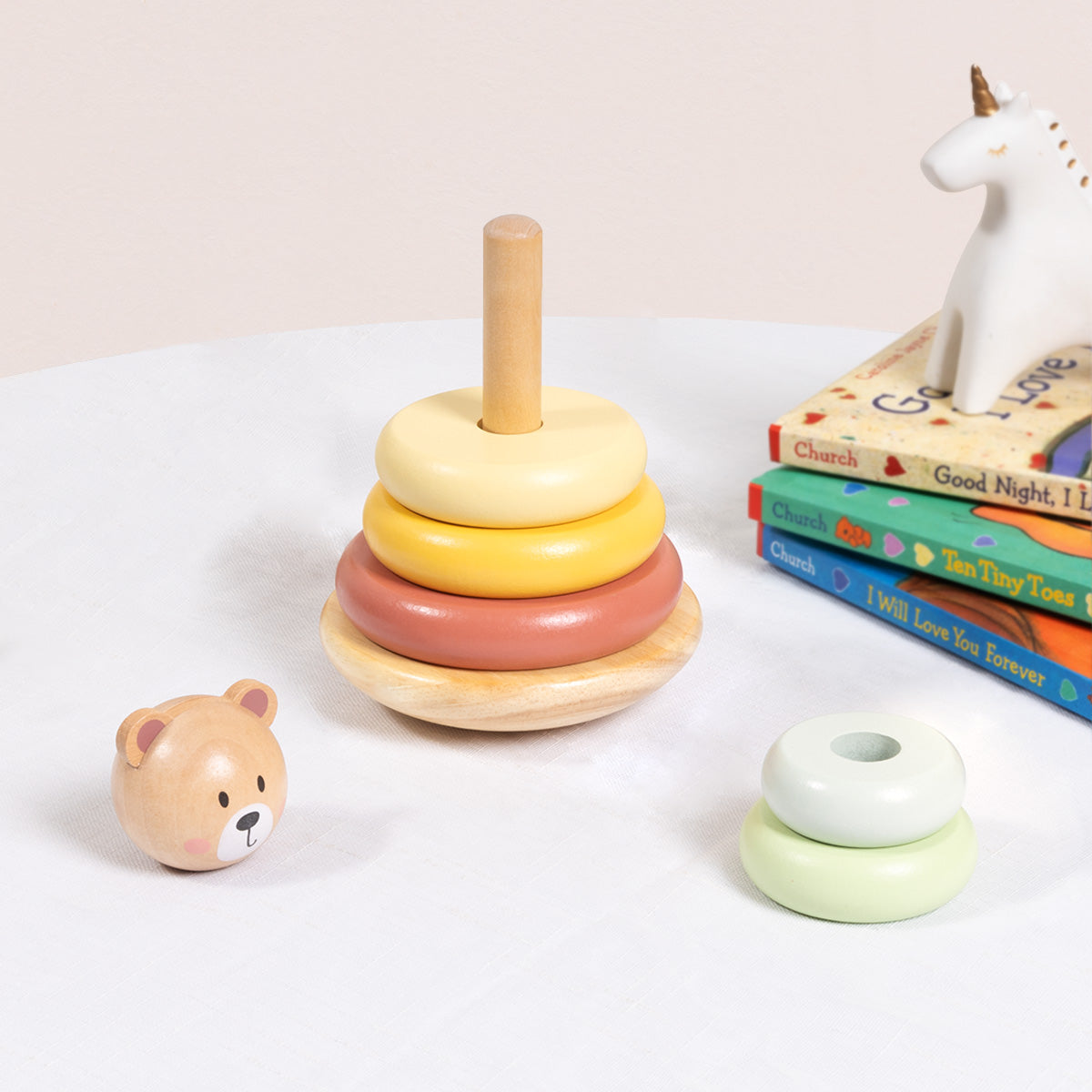Tooky Toys Bear Tower wooden construction play set - view 3 | Marah Kids