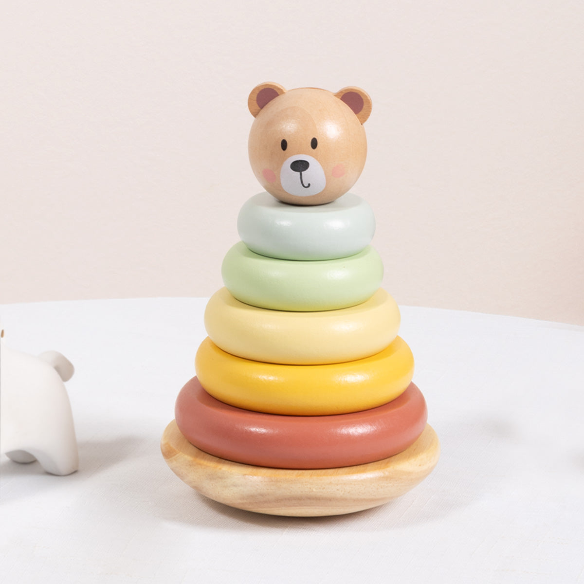 Tooky Toys Bear Tower pretend play wooden toy - view 6 | Marah Kids