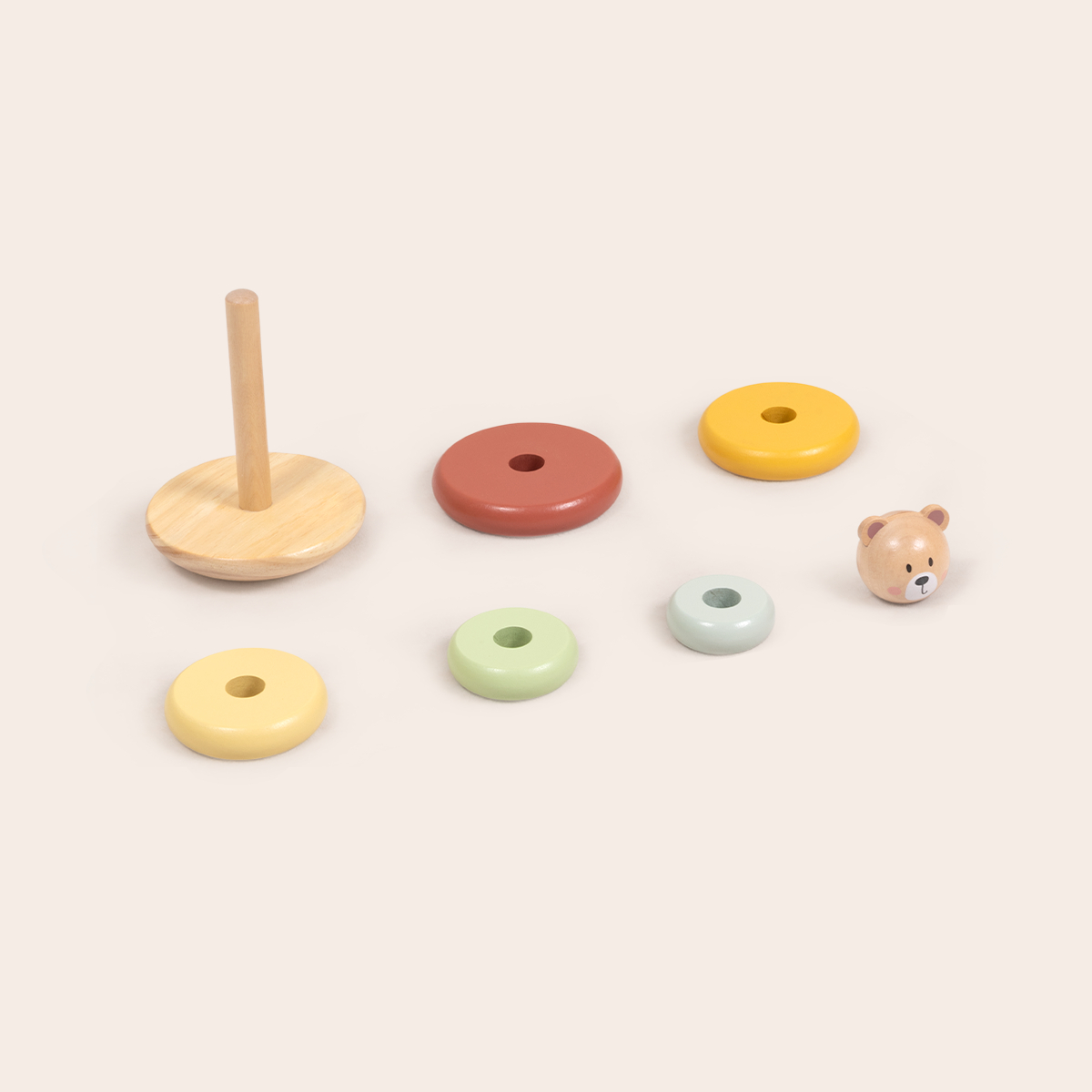 Tooky Toys Bear Tower wooden construction play set - view 7 | Marah Kids