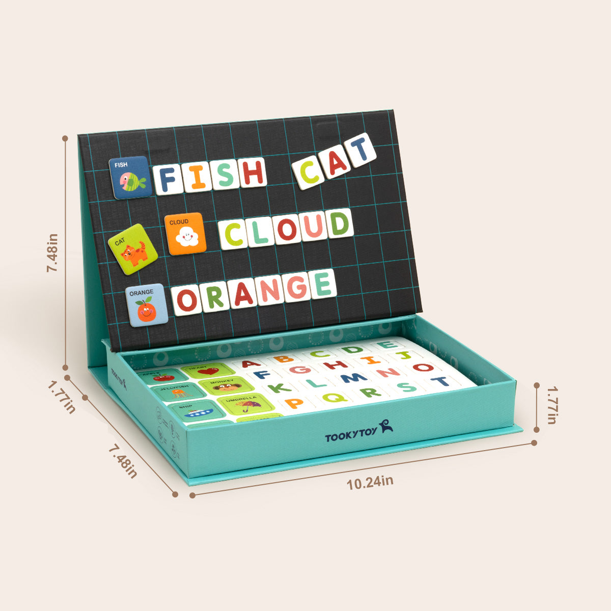 Tooky Toys Magnetic Box - Alphabet wooden skill-building toy - view 4 | Marah Kids