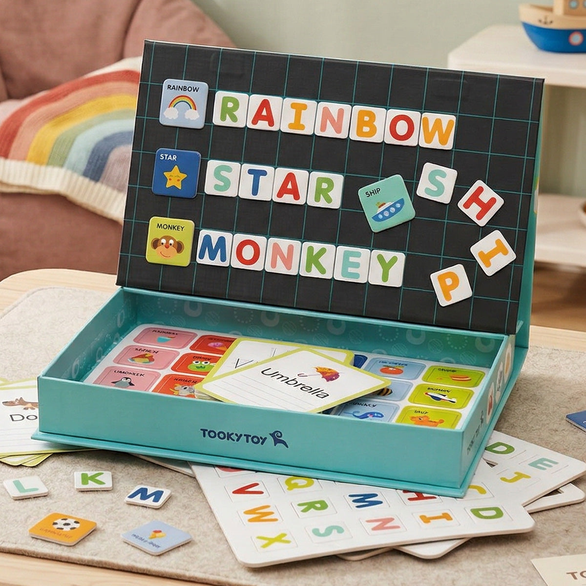 Tooky Toys Magnetic Box - Alphabet wooden activity toy - view 6 | Marah Kids