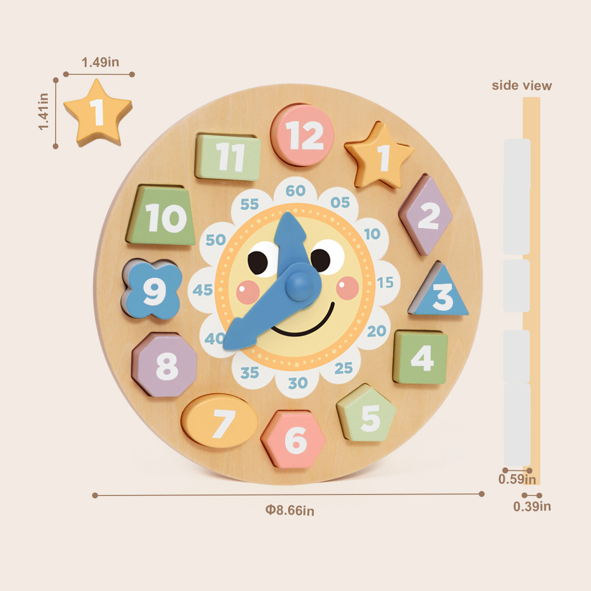 Tooky Toys My Calendar educational wooden toy - view 5 | Marah Kids