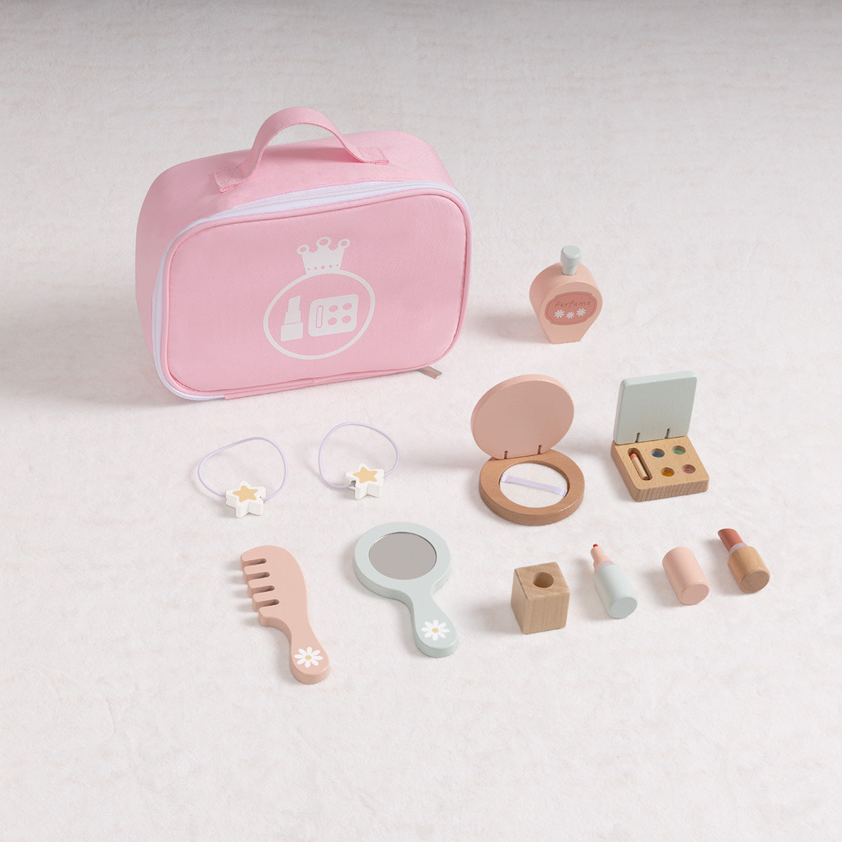 Tooky Toys Pink Make Up wooden building and play set - view 5 | Marah Kids