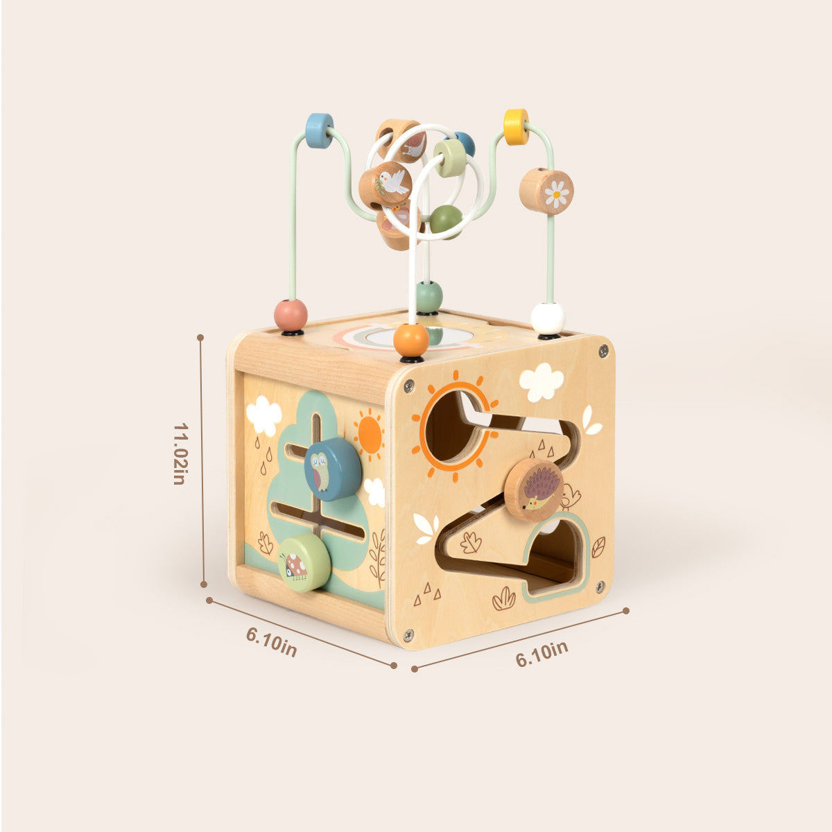 Tooky Toys Play Cube wooden toddler toy - view 5 | Marah Kids