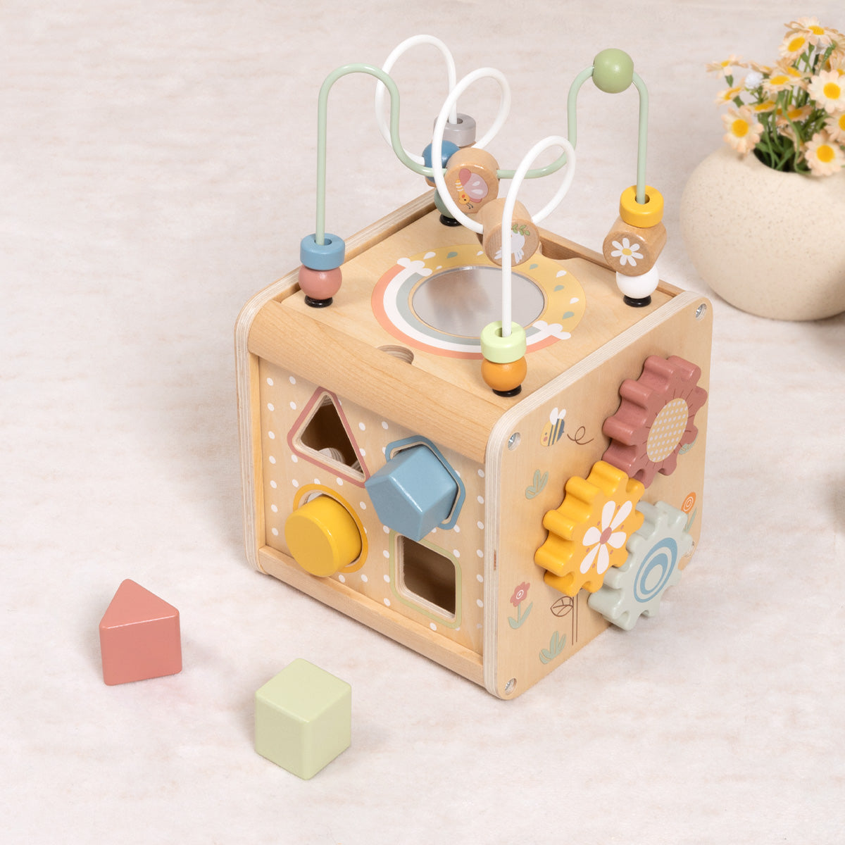 Tooky Toys Play Cube early learning wooden toy - view 7 | Marah Kids