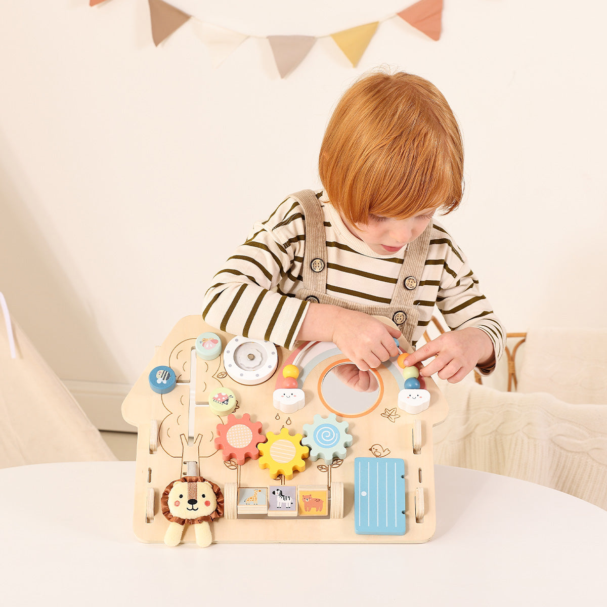 Tooky Toys 2 in 1 Activity Board baby wooden activity toy - view 2 | Marah Kids