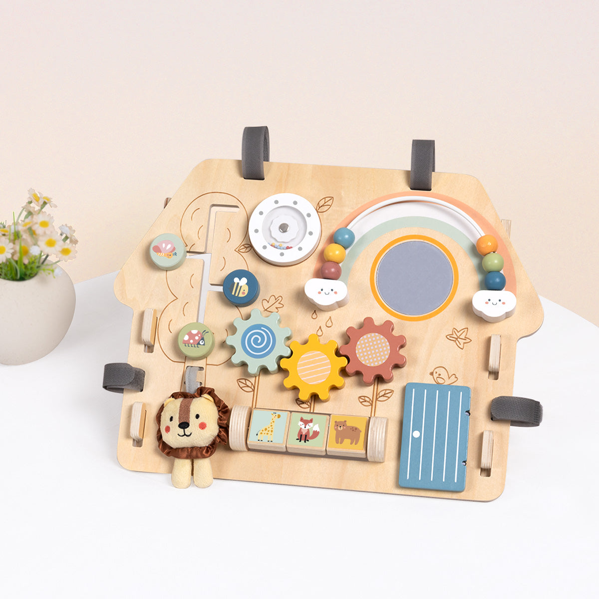 Tooky Toys 2 in 1 Activity Board early learning wooden toy - view 7 | Marah Kids