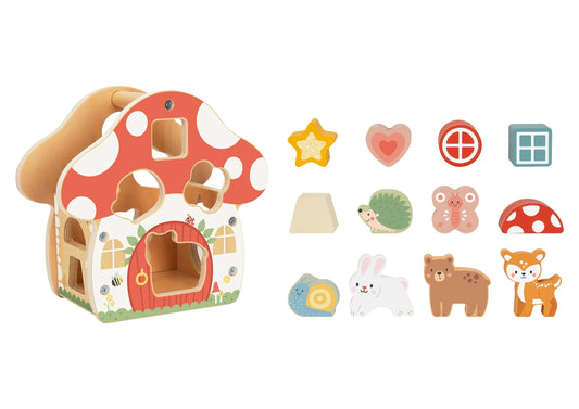TOOKY TOY Shape Sorter Mushroom House - Marah Kids