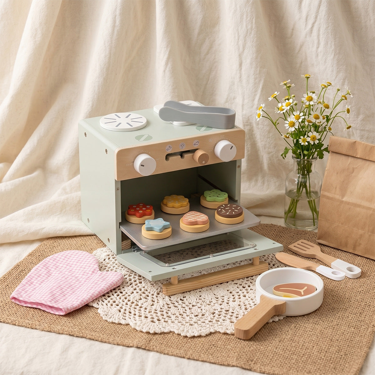 Tooky Toys Mini Oven pretend play kitchen set - view 6 | Marah Kids