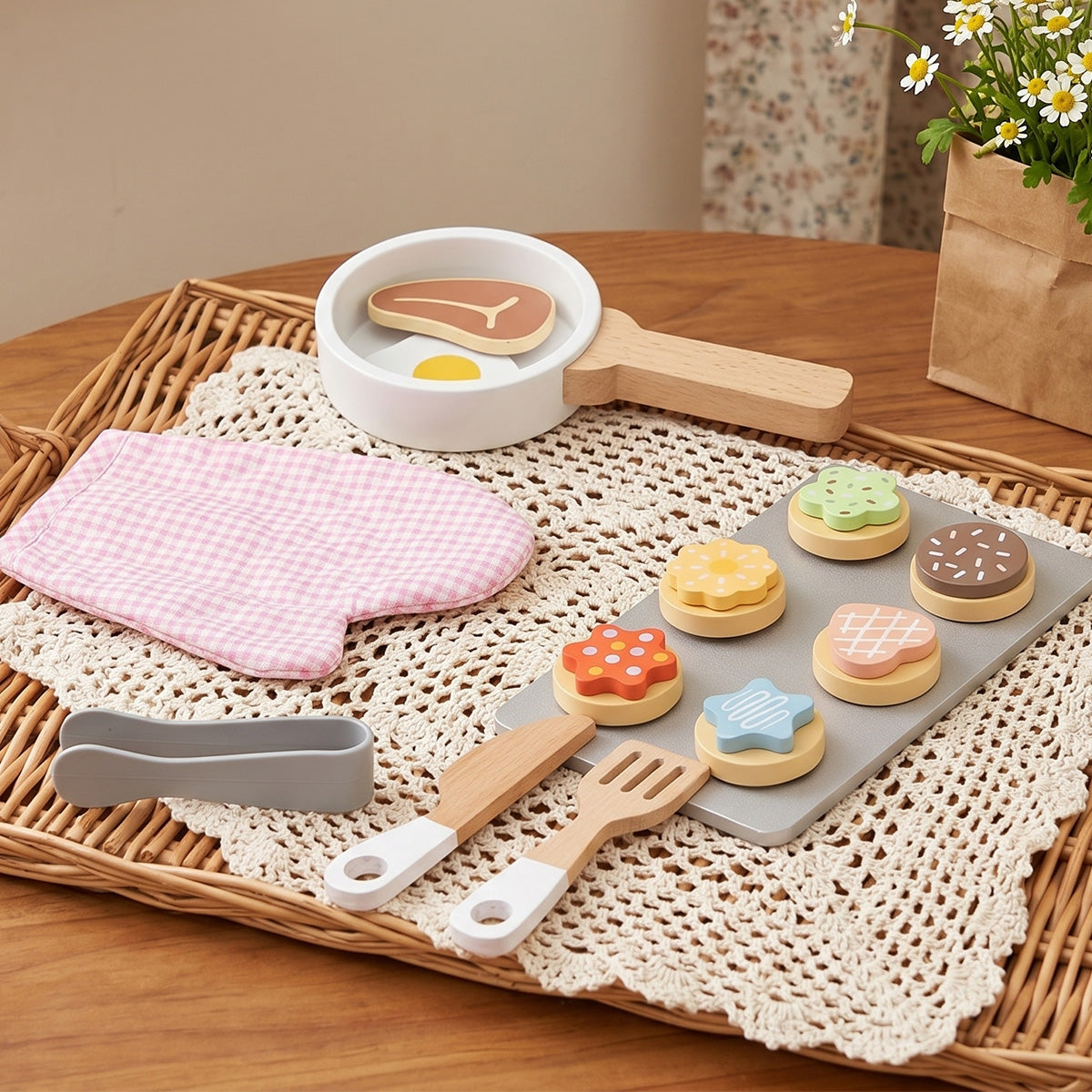Tooky Toys Mini Oven wooden role play toy - view 8 | Marah Kids