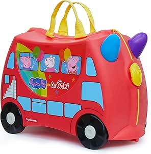 Trunki x Peppa Pig Ride-On Suitcase | 18L Travel Bag for Kids