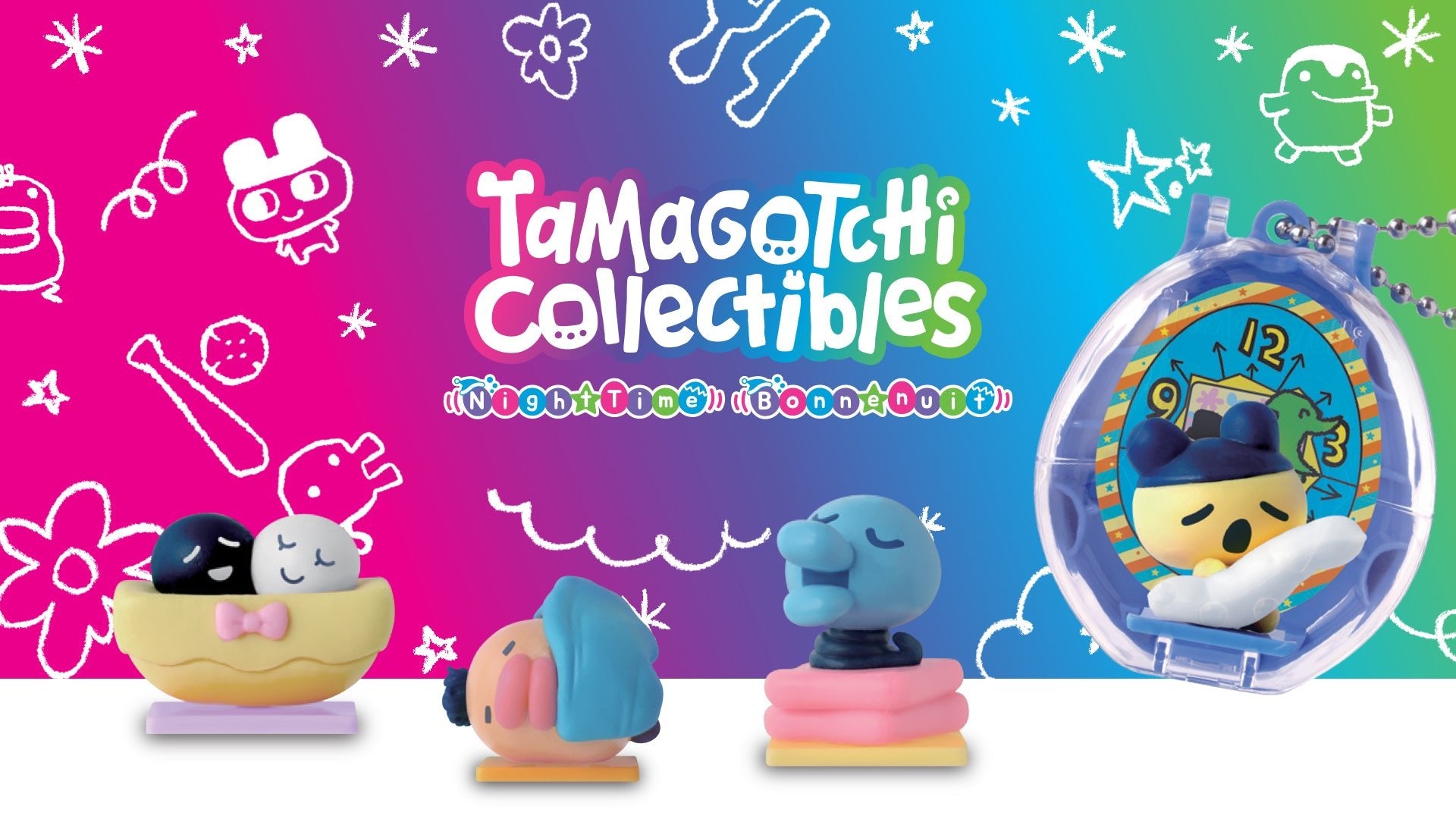 Bandai Tamagotchi Original Clip - On Case with Mini Figure 1piece(Assorted) - Marah Kids