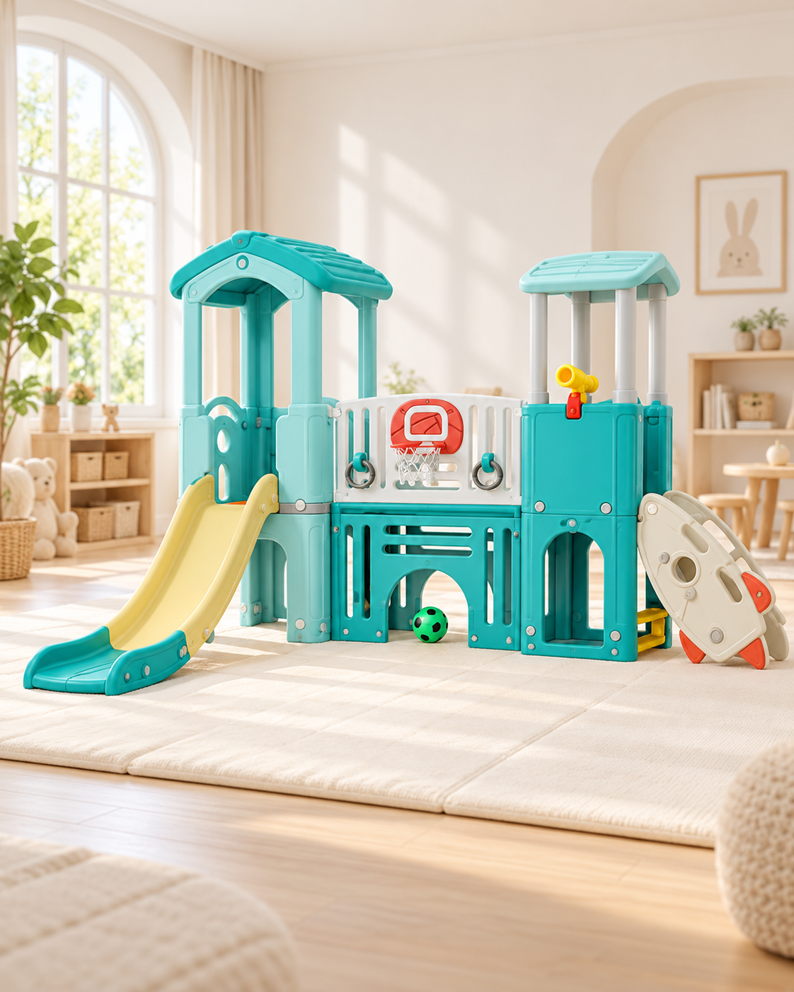 Toyemporium Compact Sky Blue Multi-Activity Play Centre