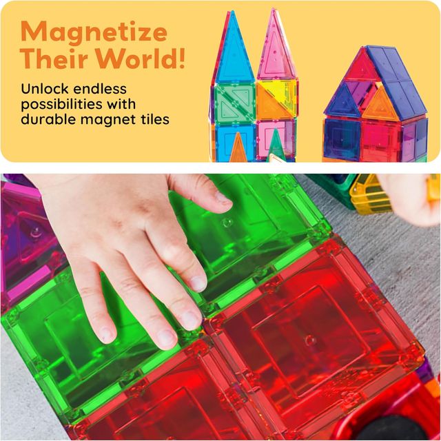 Picasso Magnetic Tiles Building Blocks 100 - pieces - Marah Kids