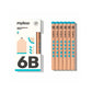 قلم رصاص مثلثي 6B - 6 قطع