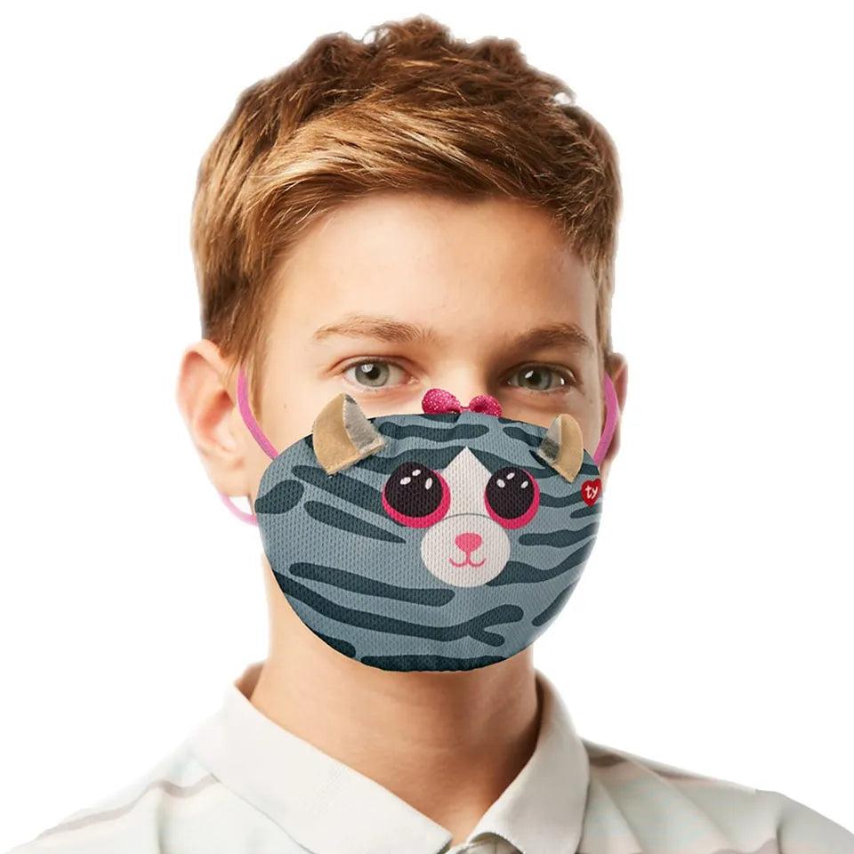 Ty Mask Cat Kiki Gray Woc
