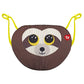 Ty Mask Sloth Dangler Brown Woc