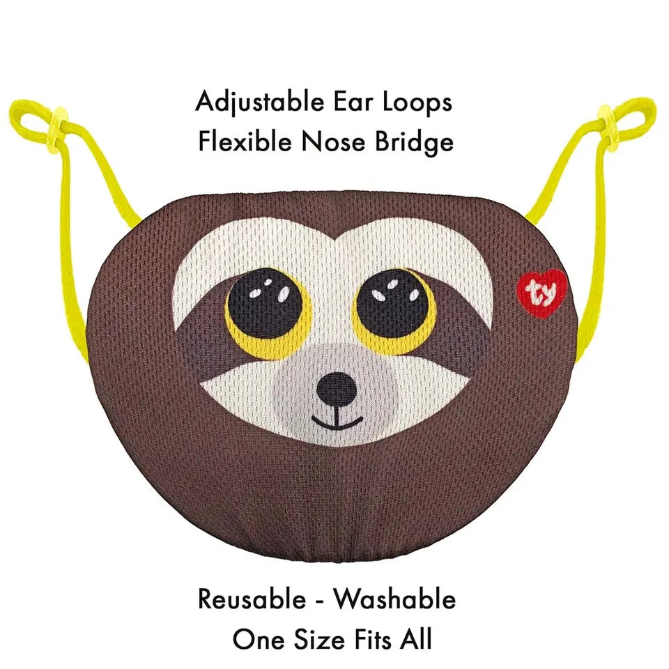 Ty Mask Sloth Dangler Brown Woc