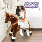 PonyCycle Ride on Horse Toy Boys and Girls Age 4 - 8 Years Old - Brown - Marah Kids