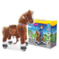PonyCycle Ride on Horse Toy Boys and Girls Age 4 - 8 Years Old - Brown - Marah Kids