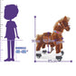 PonyCycle Ride on Horse Toy Boys and Girls Age 4 - 8 Years Old - Brown - Marah Kids
