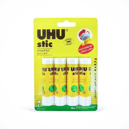 Uhu Solvent Free Glue Stick 8.2Gm 4Pc Blister