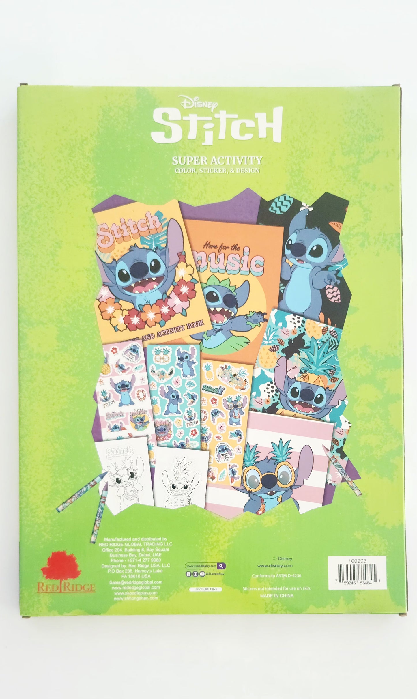 Disney Stitch Super Activity
Color,Sticker&Design Set