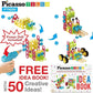 Picasso Magnetic Engineering Construction Building Set with Idea Book 250 - pieces - Marah Kids