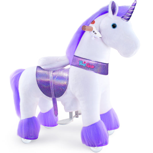 Pony Cycle Ride on Horse Unicorn Boys and Girls Ages 3 - 5 Year - Purple - Marah Kids