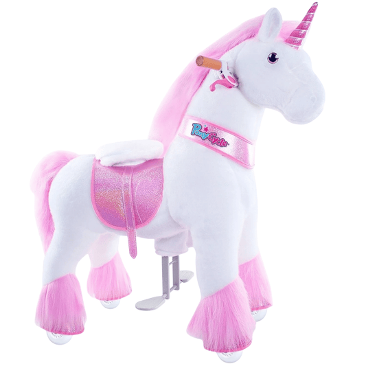 PonyCycle Ride on Horse Toy Boys and Girls Unicorn Age 3 - 5 Years Old - Pink - Marah Kids