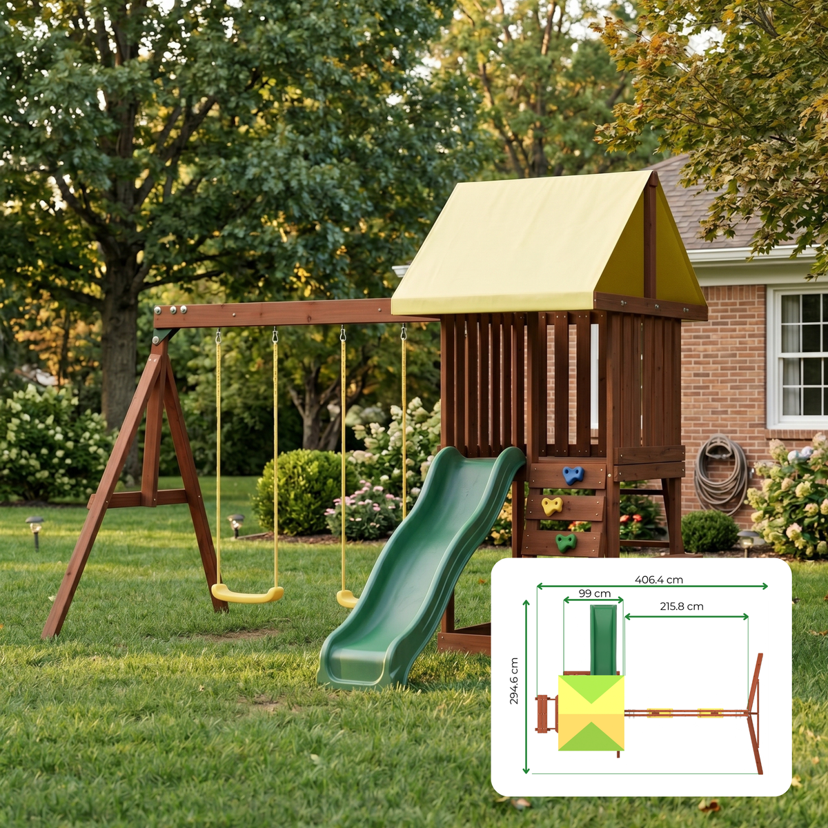 Kiddoro - Mighty Jungle Swing Set - image 10