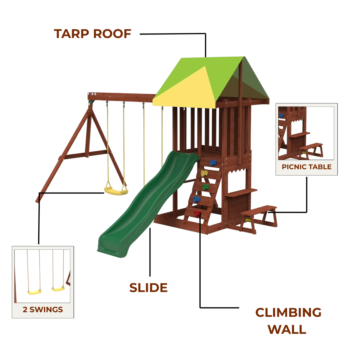 Kiddoro - Mighty Jungle Swing Set - image 11