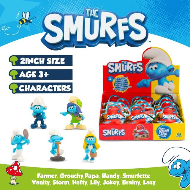 Giochi Smurfs Figure Foilbag 12Asst Cdu24 Woc - Marah Kids