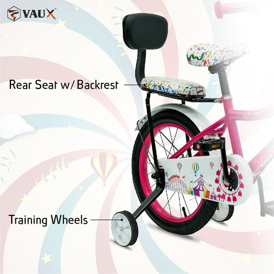 VAUX Carnival Kids Bike 16 Inch - Dark Pink - Marah Kids