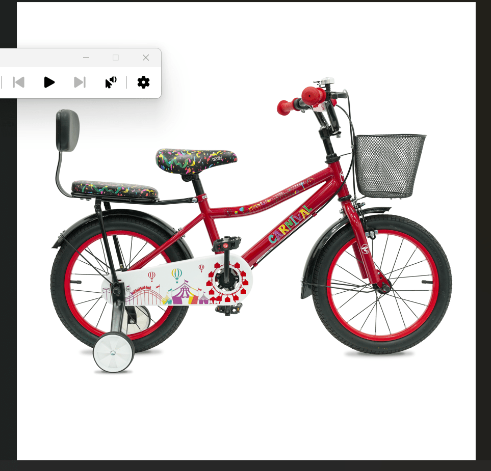 VAUX Carnival Kids Bike 16 Inch - Red - Marah Kids