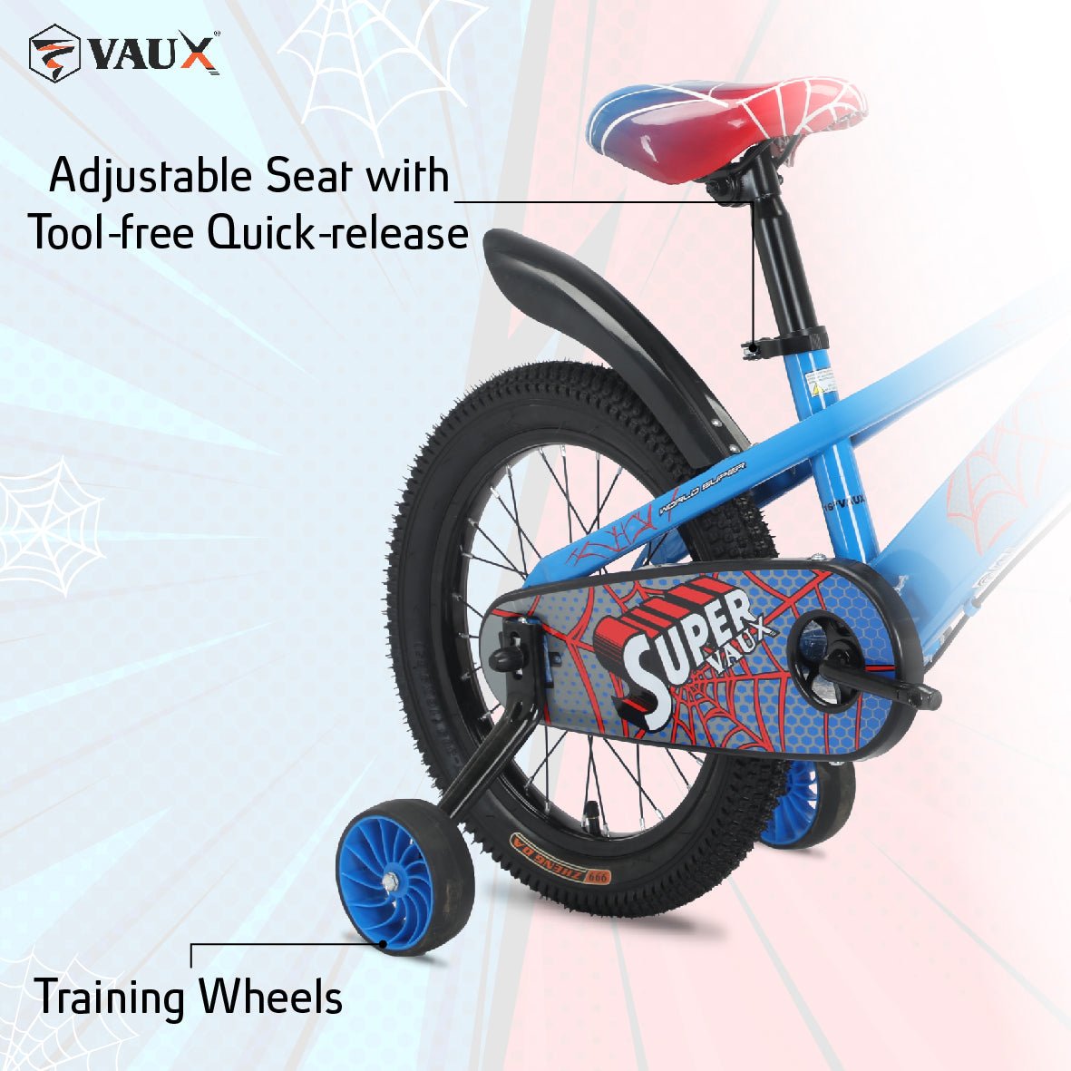 VAUX Super Vaux 16" Kids Bike - Blue - Marah Kids